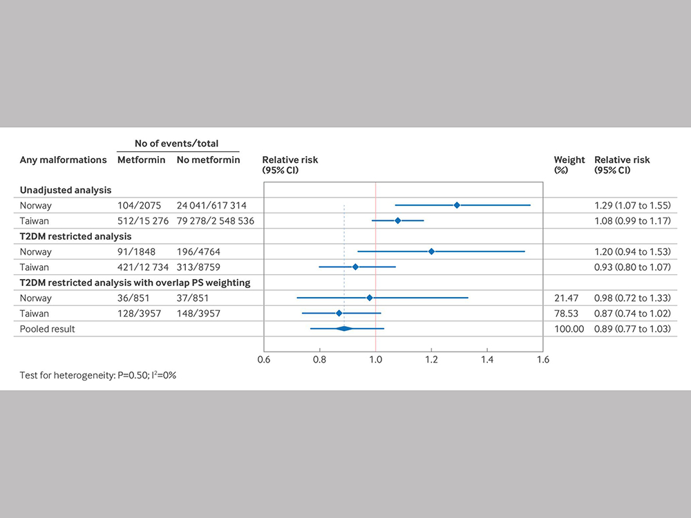 臨床藥學研究所教授蕭斐元團隊執行臺灣與挪威跨國研究 探討受孕前父親使用糖尿病一線藥物與新生兒先天性畸形之研究榮登頂尖期刊BMJ-封面圖